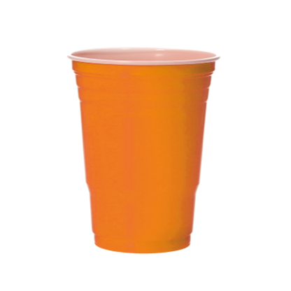 bekers-beer-pong-plastic-oranje-12st