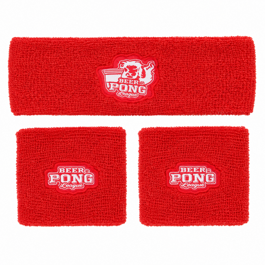 Zweetbandjes beer pong rood 3 stuks