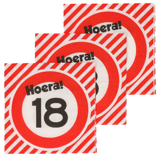 Servetten-18j-aar-verkeersbord-20st