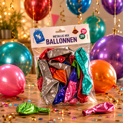 Ballonnen meerkleurig 30cm 20 stuks