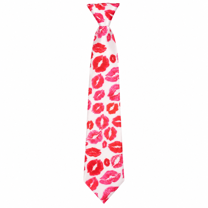 Stropdas kusjes rood/roze