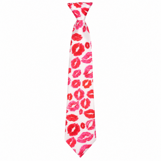 Stropdas kusjes rood/roze