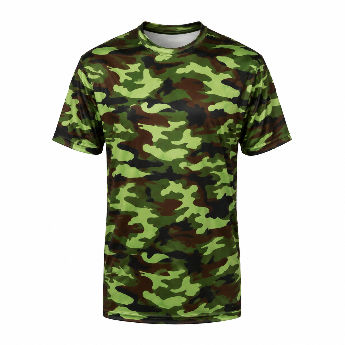 T-shirt camouflage groen maat XL