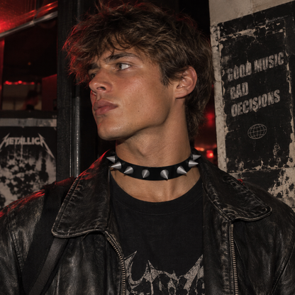 Ketting biker spikes zwart