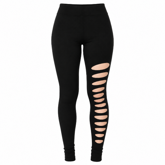 Legging gaten zwart - one size