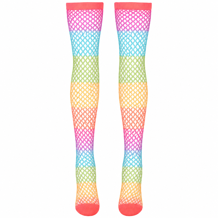 Kousen net regenboog - One size