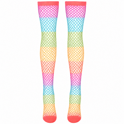 Kousen net regenboog - One size