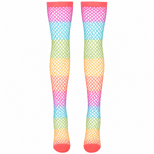 Kousen net regenboog - One size