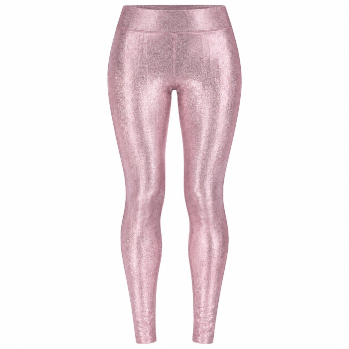 Legging metallic roze - one size