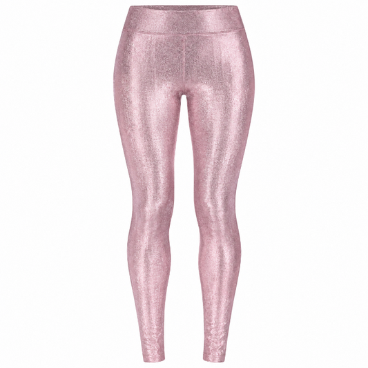 Legging metallic roze - one size