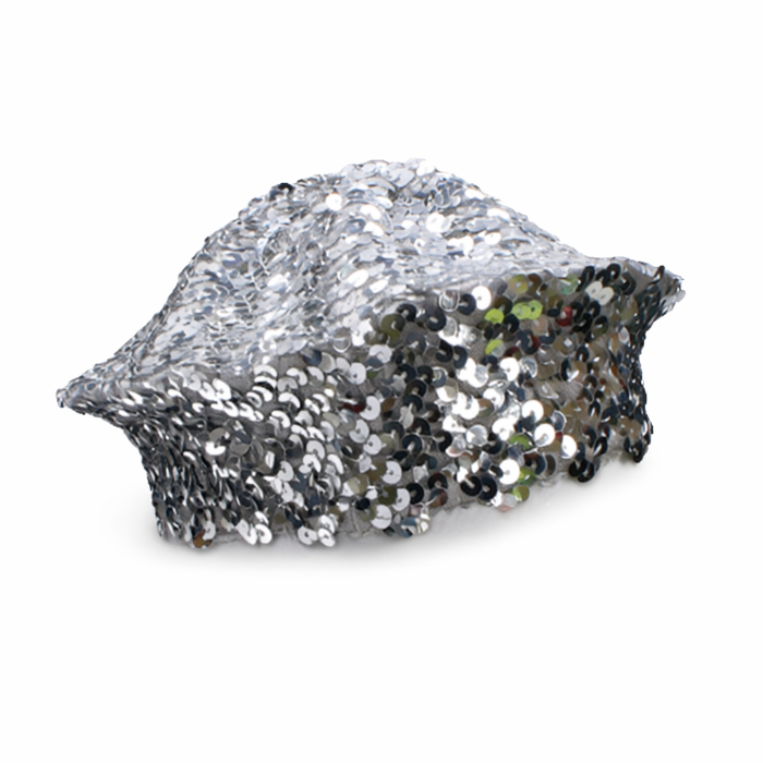 baret-pailletten-zilver