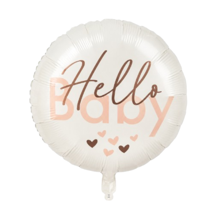 Folieballon geboorte baby bruin 45cm