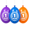 Ballonnen 1 jaar meerkleurig 10 stuks