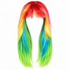 Pruik Reina regenboog