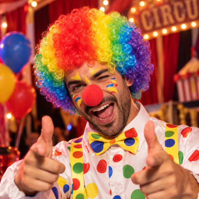 Pruik crazy clown
