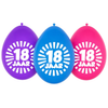 Ballonnen 18 jaar meerkleurig 10 stuks