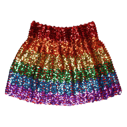 Rok regenboog pailletten one size