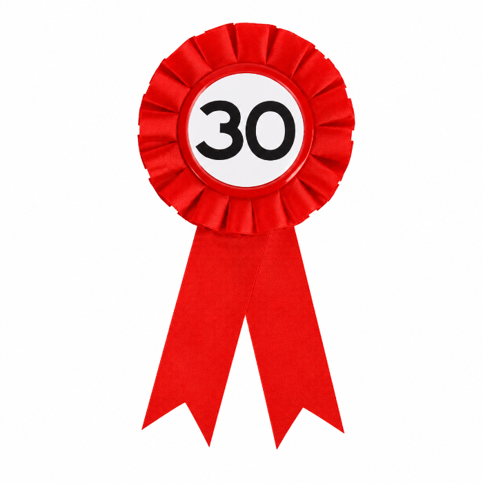 rozet-30-jaar-rood-wit