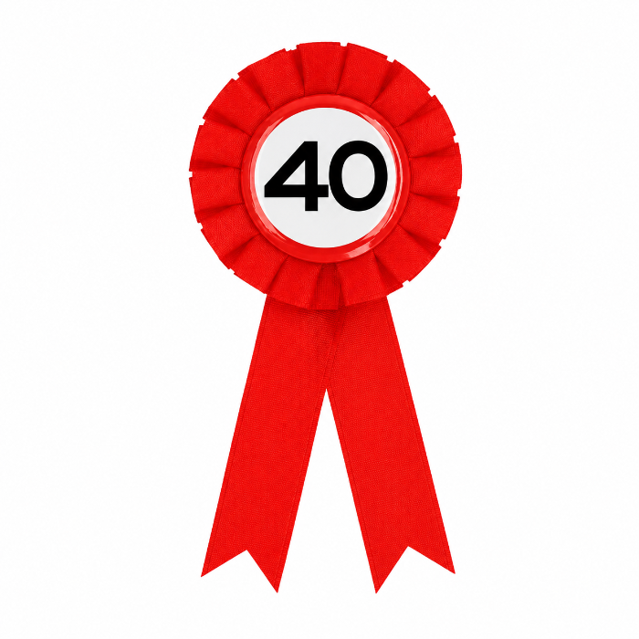 rozet-40-jaar-rood-wit