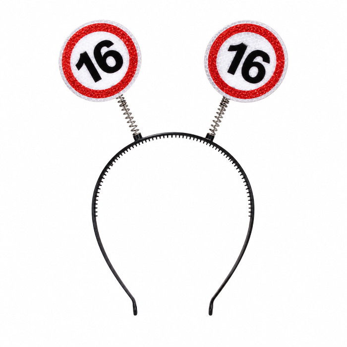 Diadeem verkeersbord 16 jaar