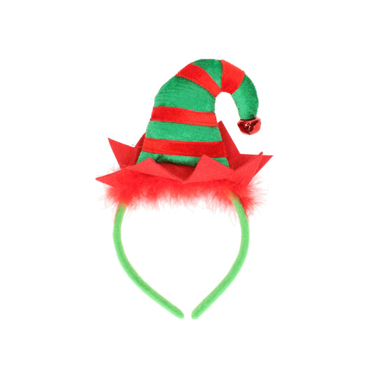 Diadeem Kerst elf groen/rood