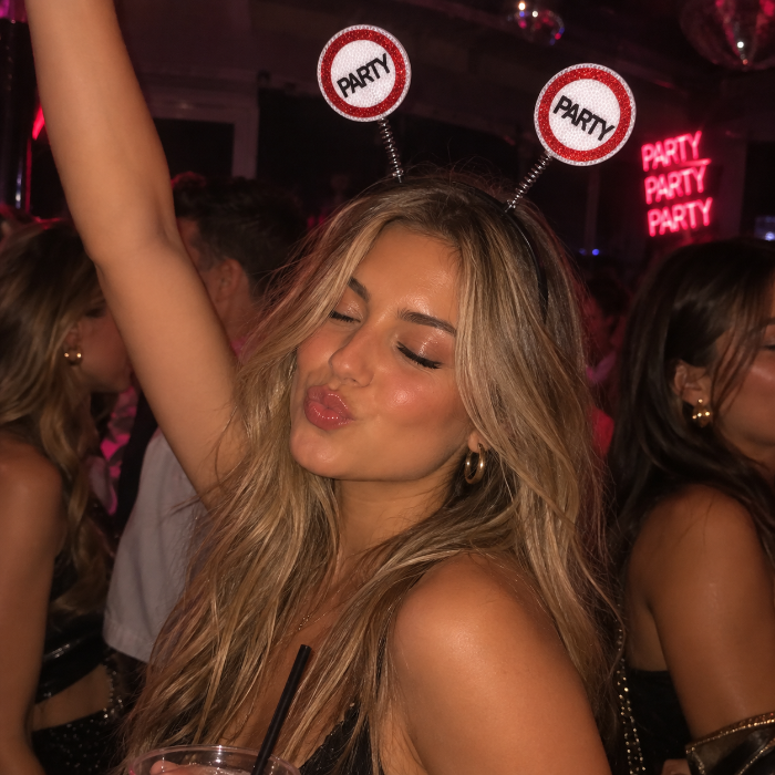 Diadeem Party rood/wit