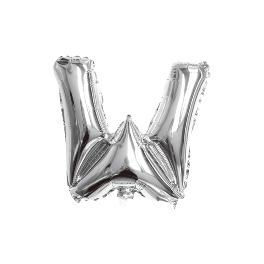 folieballon-letter-w-zilver