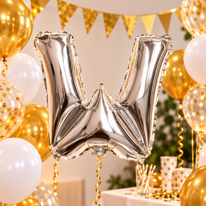 folieballon-letter-w-zilver