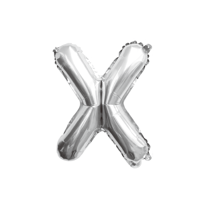 folieballon-letter-zilver-x-zilver