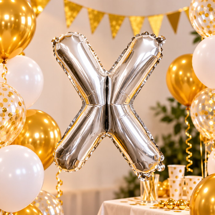folieballon-letter-zilver-x-zilver