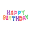 Folieballonnen slinger Happy birthday meerkleurig - 37 cm