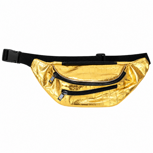 Heuptas slangenprint goud
