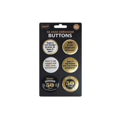 button-abraham-50-jaar-6st