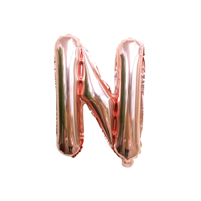 folieballon-letter-n-rose