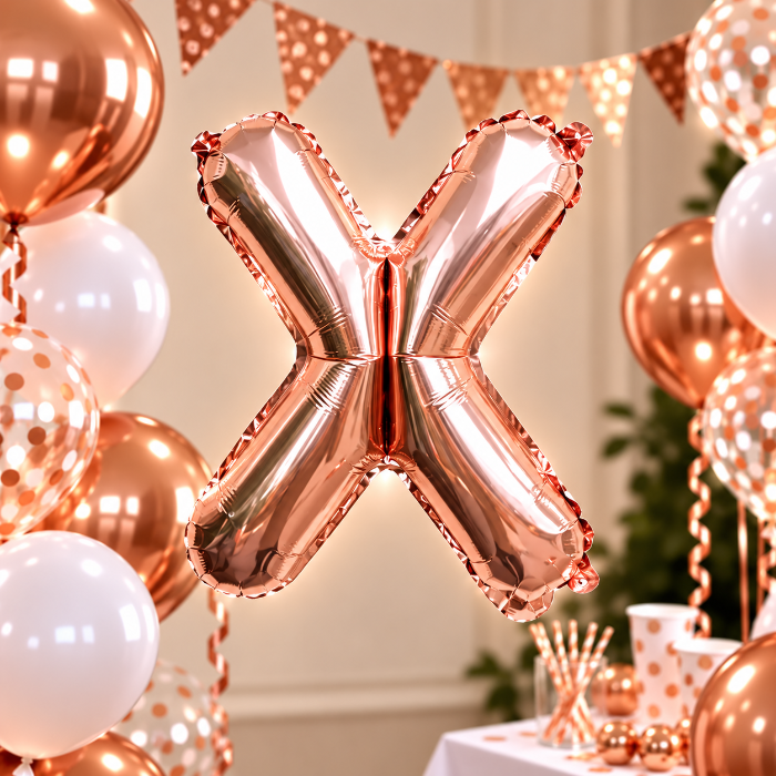 folieballon-letter-x-rose