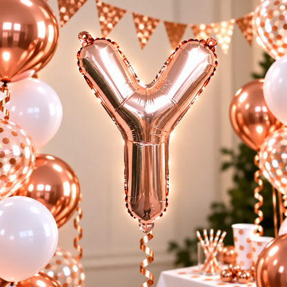 folieballon-letter-y-rose