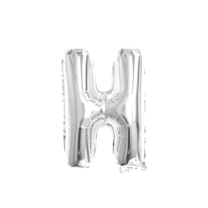 folieballon-letter-h-zilver