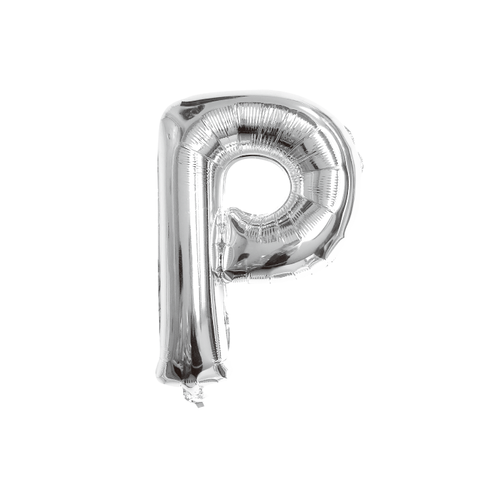 folieballon-letter-p-zilver