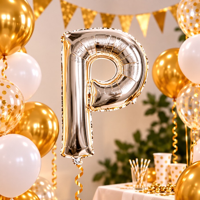 folieballon-letter-p-zilver