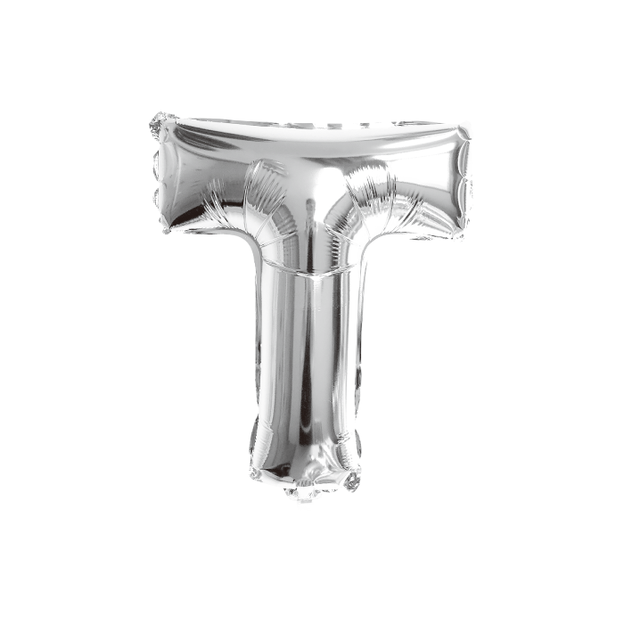 folieballon-letter-t-zilver