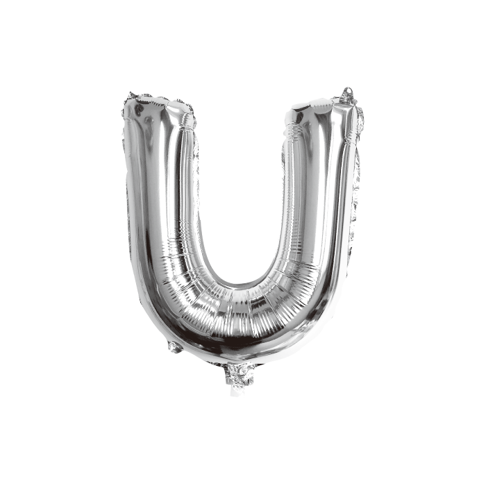 folieballon-letter-u-zilver
