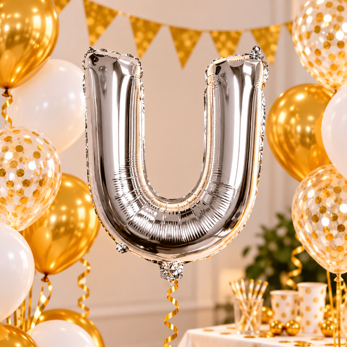 folieballon-letter-u-zilver