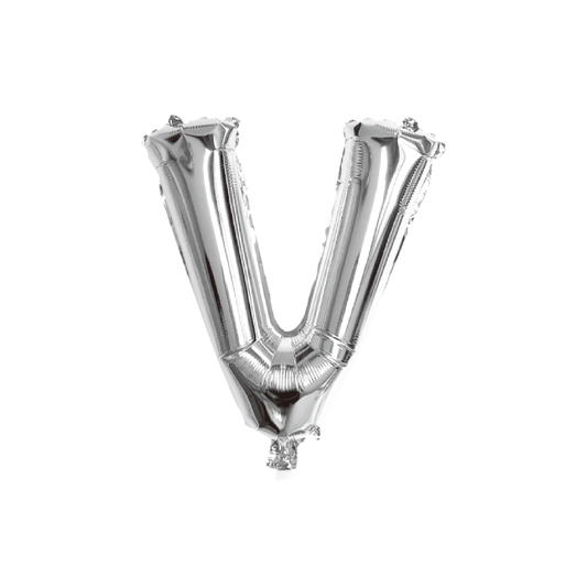 folieballon-letter-v-zilver