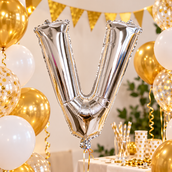 folieballon-letter-v-zilver