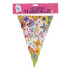 Vlaggenlijn - Happy Birthday - bloemen - meerkleurig - 2,6m