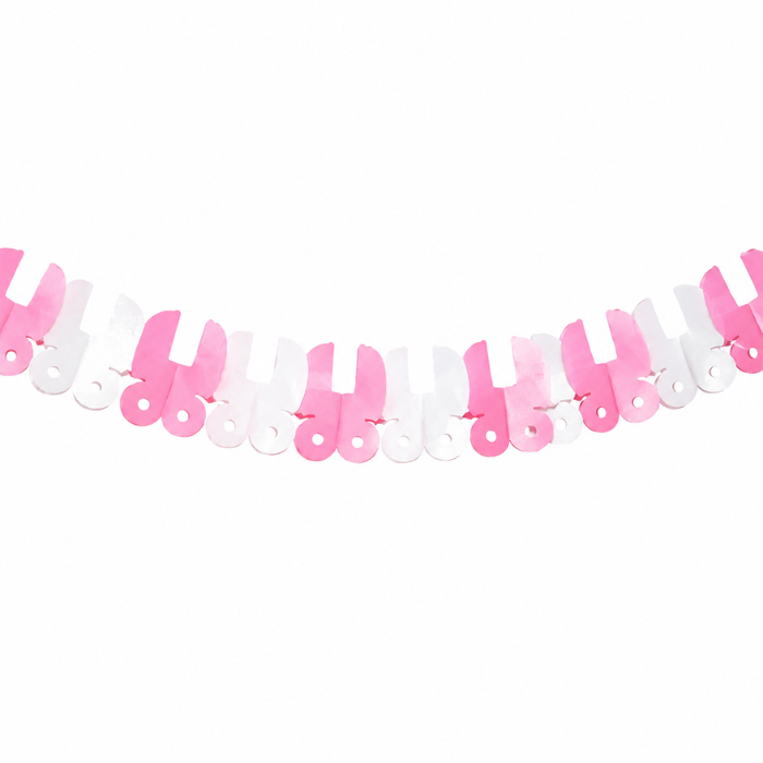 Slinger babyshower kinderwagen roze/wit meisje 3m