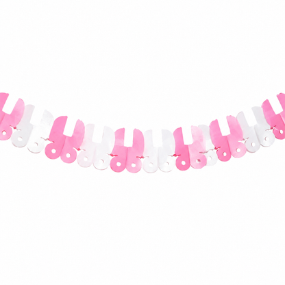 Slinger babyshower kinderwagen roze/wit meisje 3m