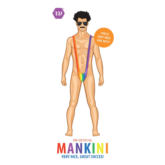 Mankini regenboog one size