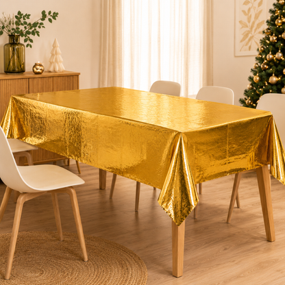 Tafelkleed folie goud 274cm x 137cm