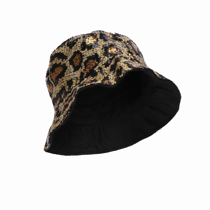 Bucket hoed - panter - glitter